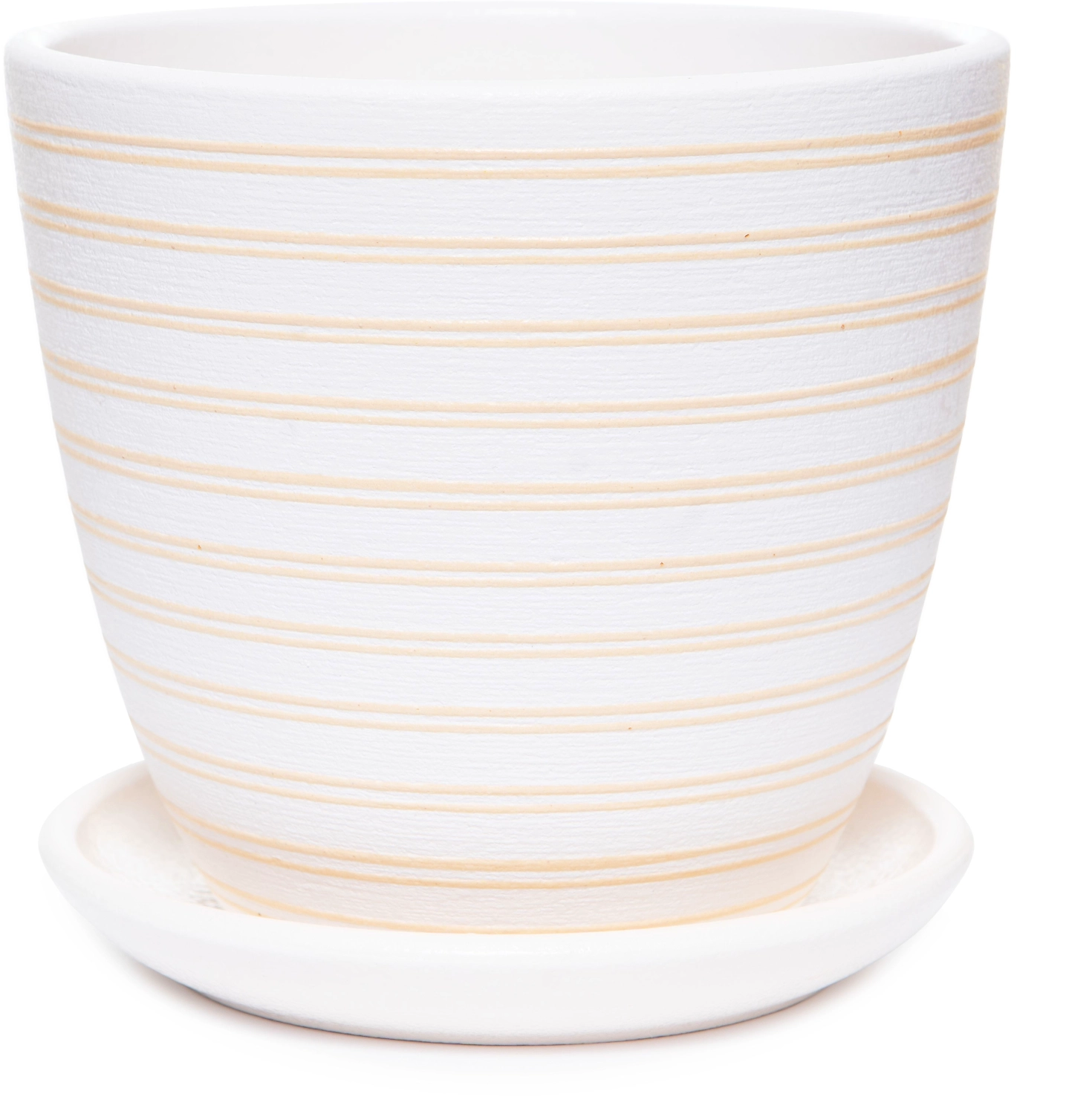 Горшок керамический Саксония бежевый D21 H19