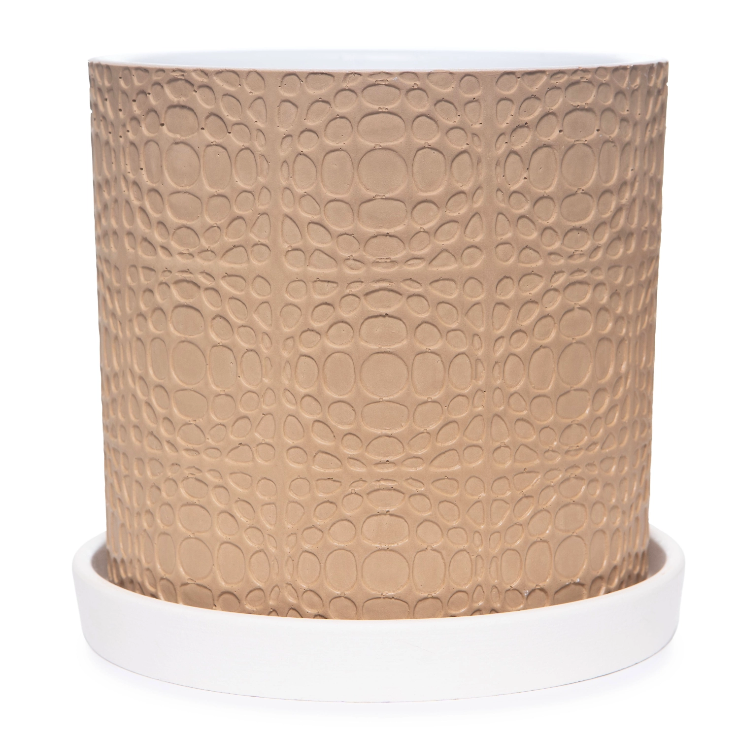 Горшок бетонный иллюзия теракотовый D14 H15