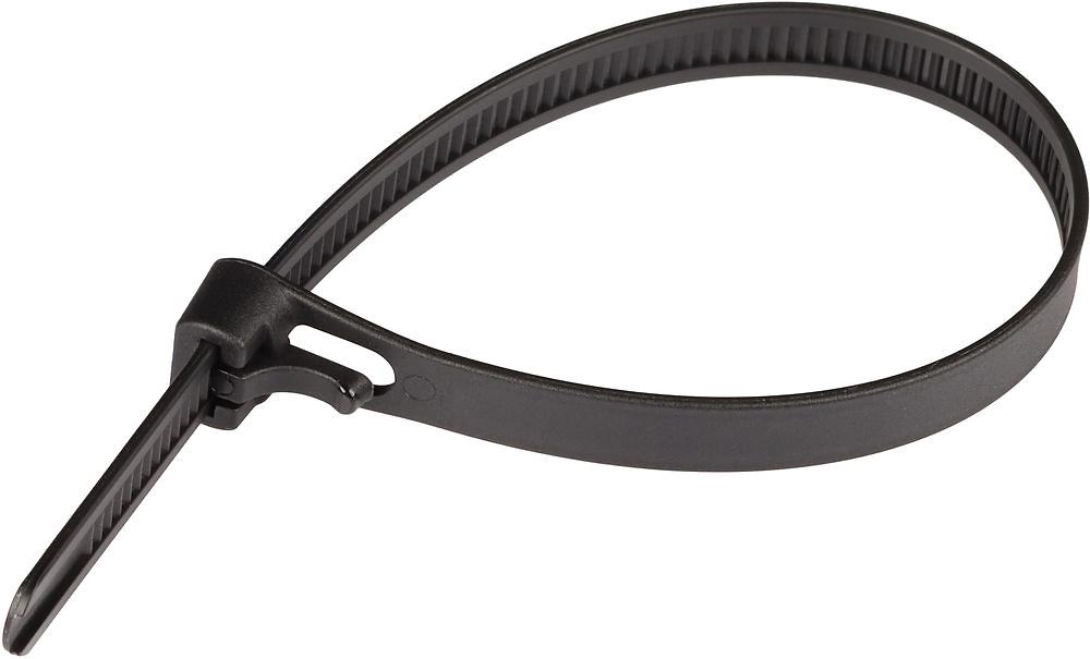 Стяжка многоразовая нейлоновая PRM 7,5х200мм, черная (15 шт.)