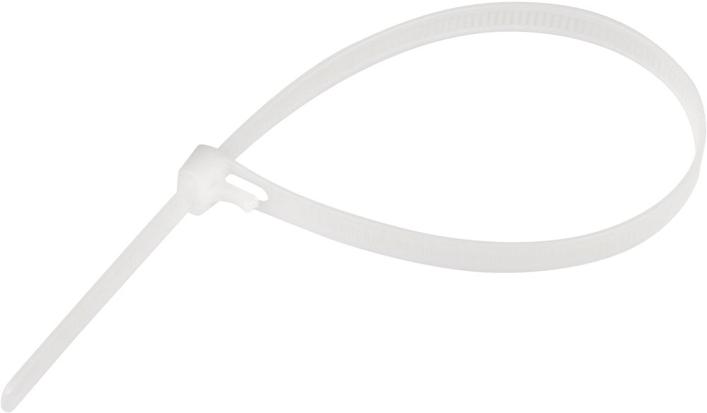 Стяжка многоразовая нейлоновая PRM 7,5х300мм белая (12 шт.)