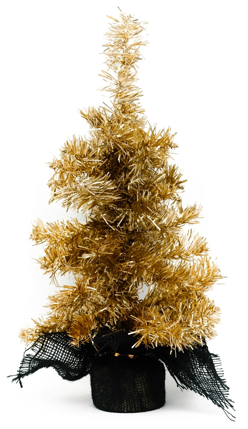 Искусственная ель с подставкой золотая 45 см