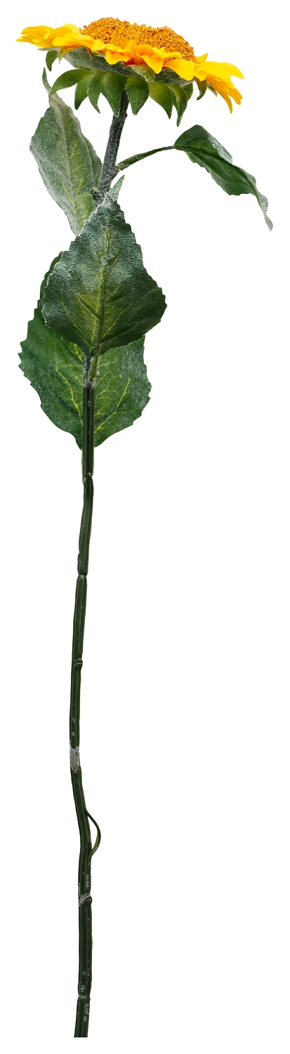 Искусственное растение подсолнух желто-оранжевый 69 см