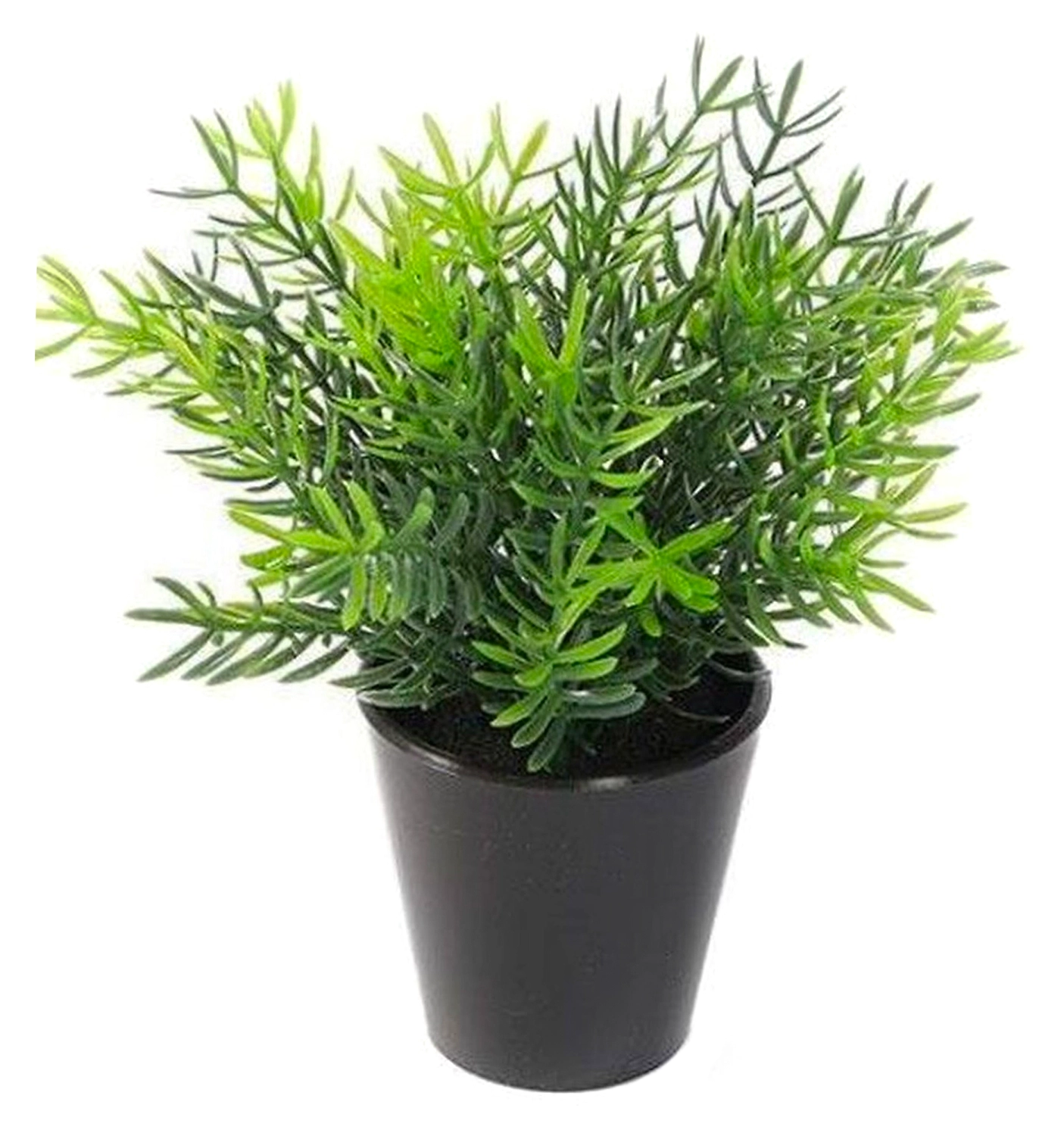 Искусственный цветок азара 17 см зеленый в горшке