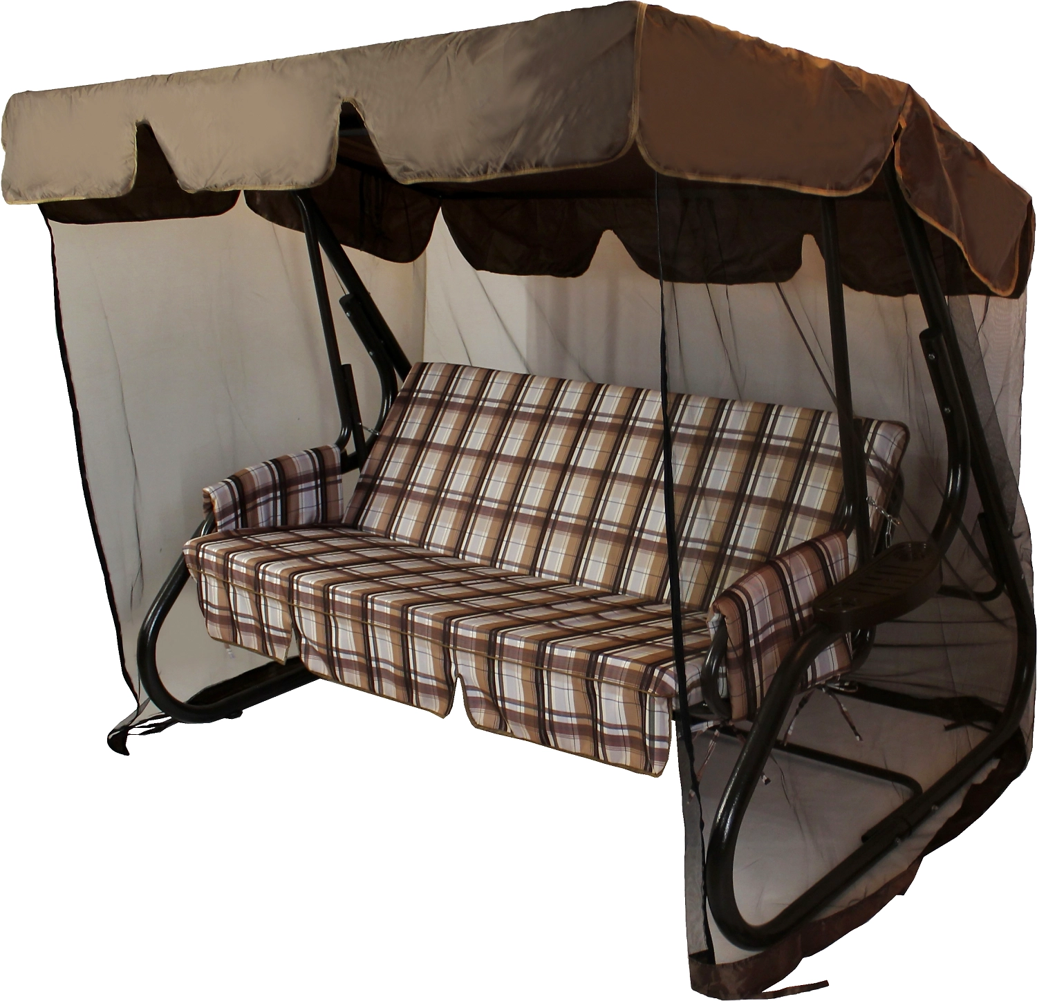 Качели садовые барселона коричневые 230х170 см