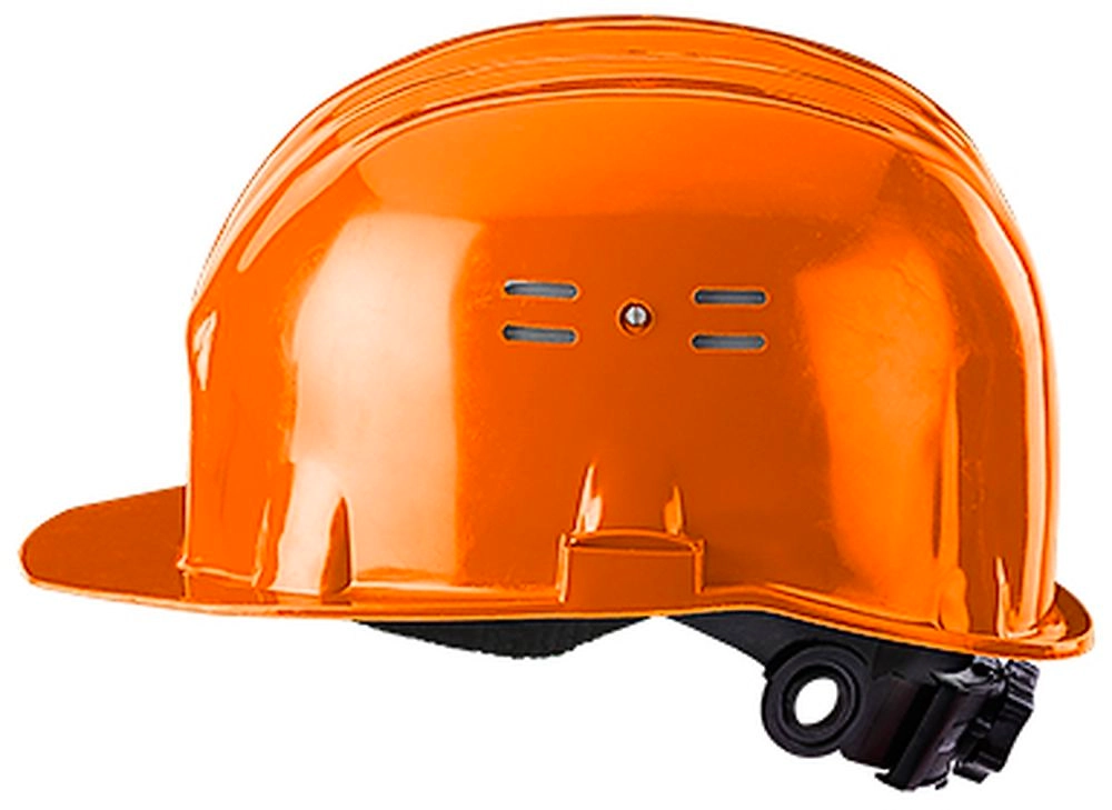 Каска защитная ИСТОК с реечным механизмом оранжевая
