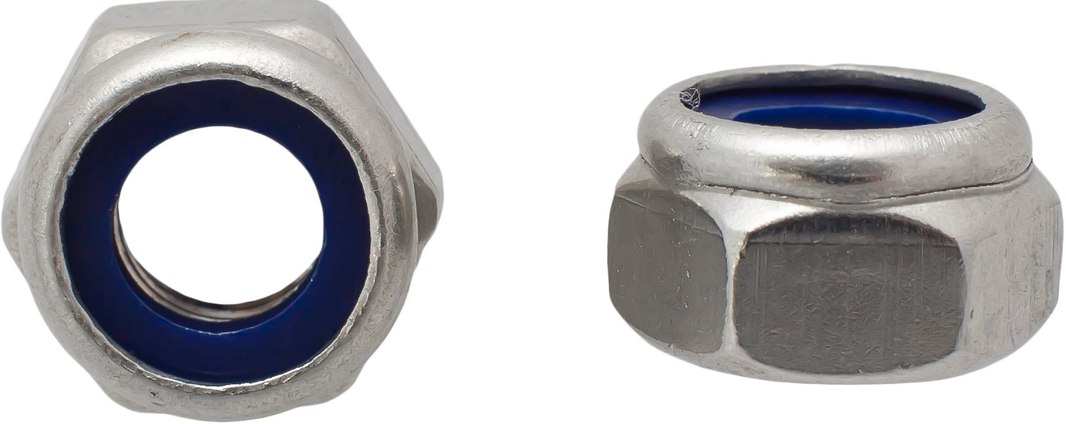 Гайка DIN 985 М6 самоконтрящаяся, нержавеющая сталь 10 шт