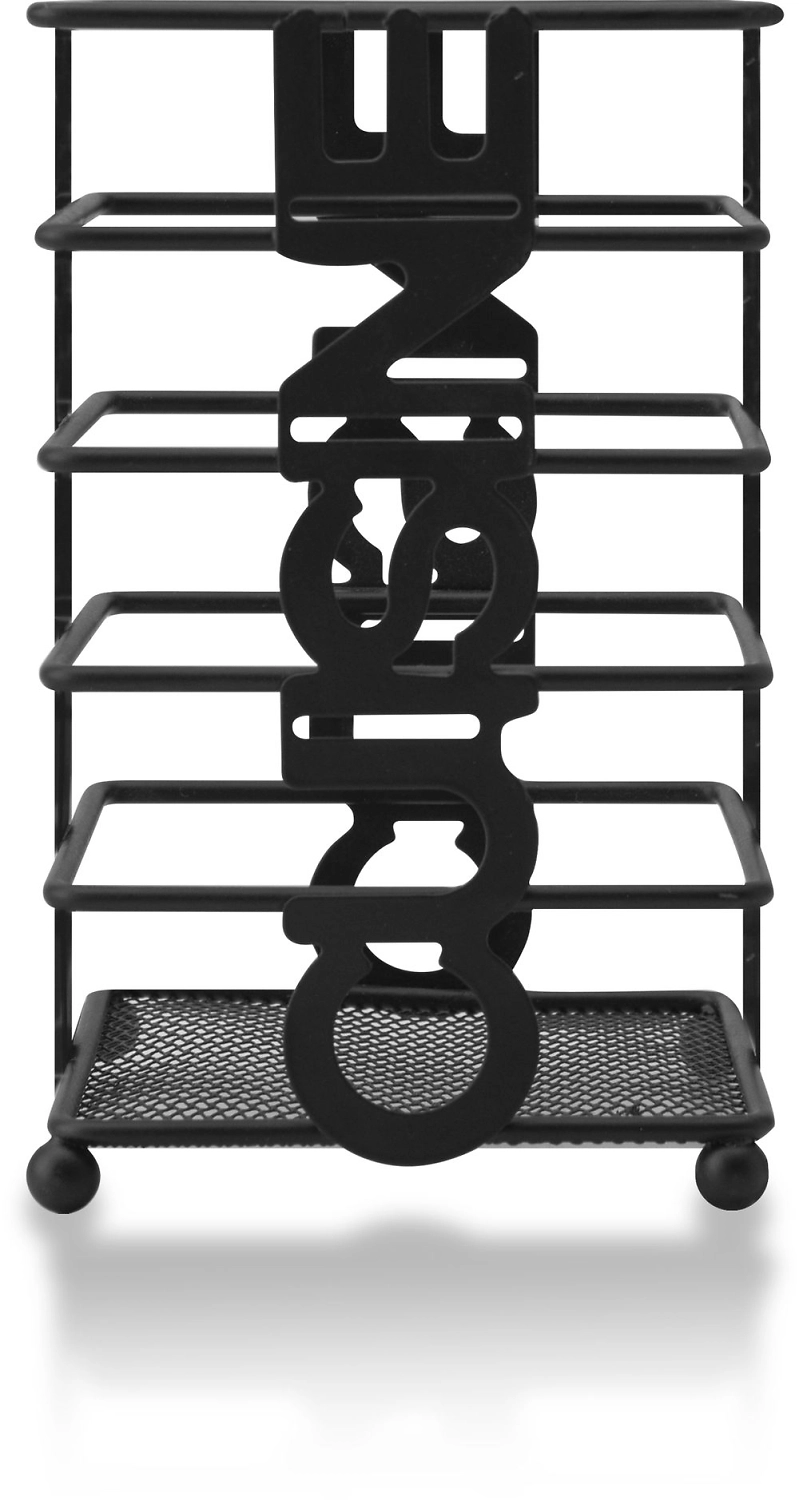 Подставка стальная для столовых приборов ATMOSPHERE Mineral, 10x10x16 см черный