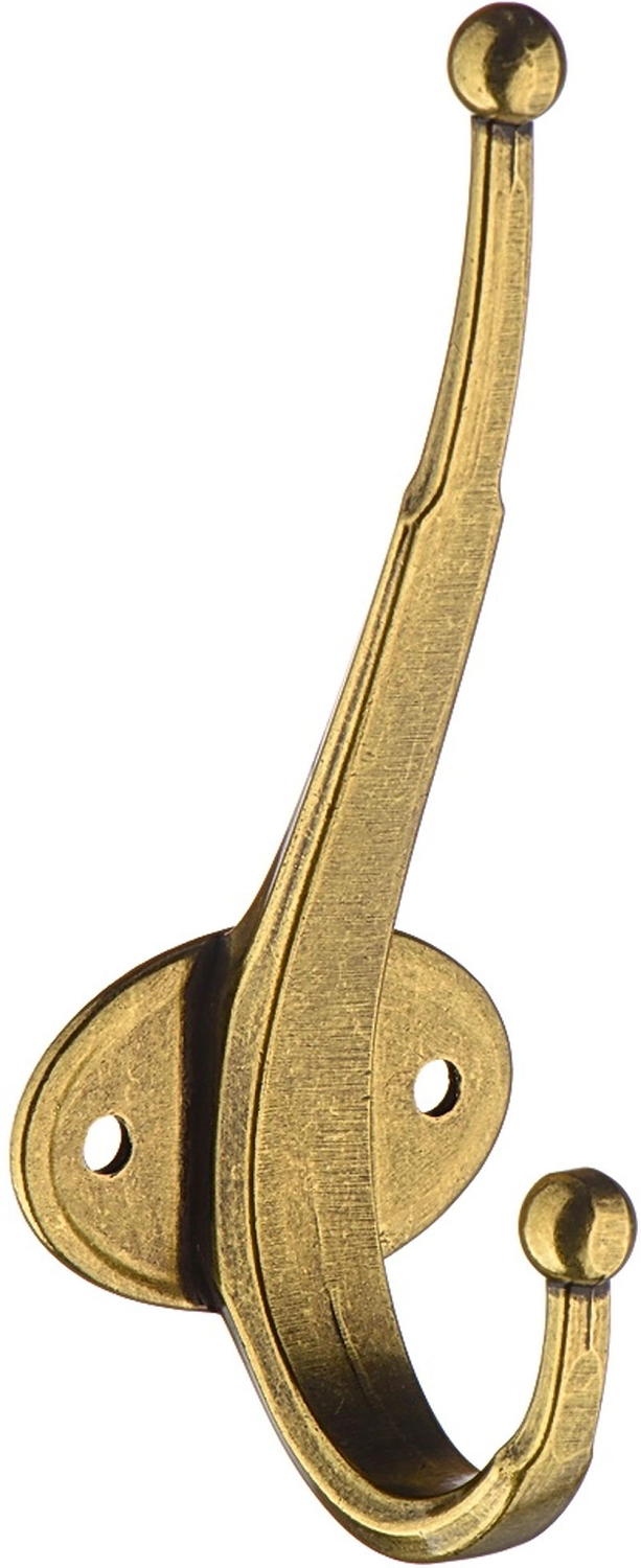 Мебельный крючок KERRON Hooks KR 0320 OAB двухрожковый, оксидированная бронза