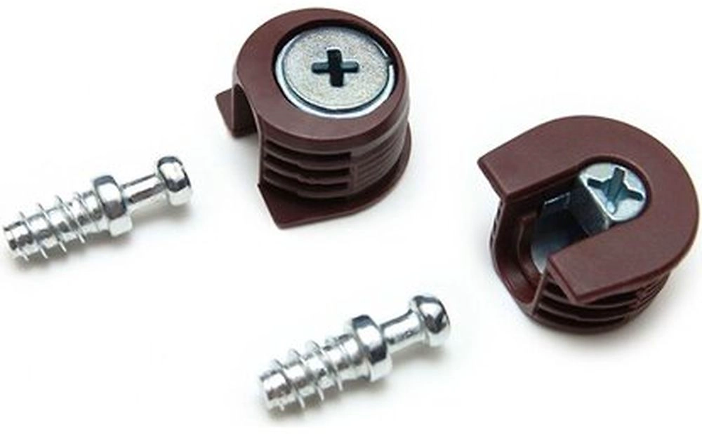 Эксцентриковая стяжка Tech-Krep коричневая D20мм (2 шт)