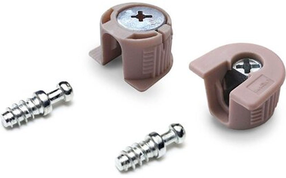 Эксцентриковая стяжка Tech-Krep бежевая D20мм (2 шт)