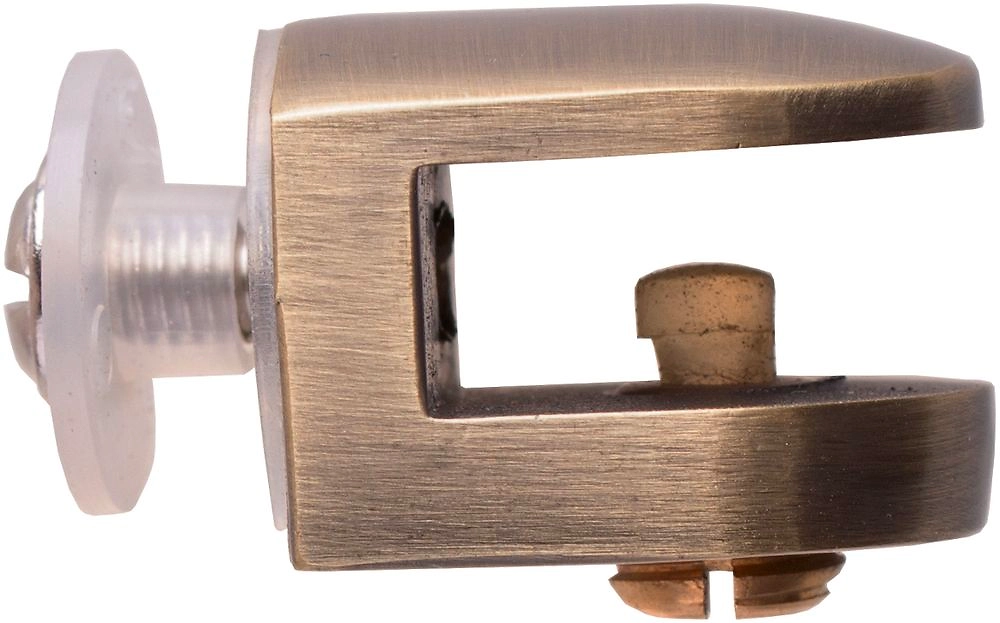 Стеклодержатель мет. с регулируемым фиксатором до 6мм (латунирован. 1 шт)