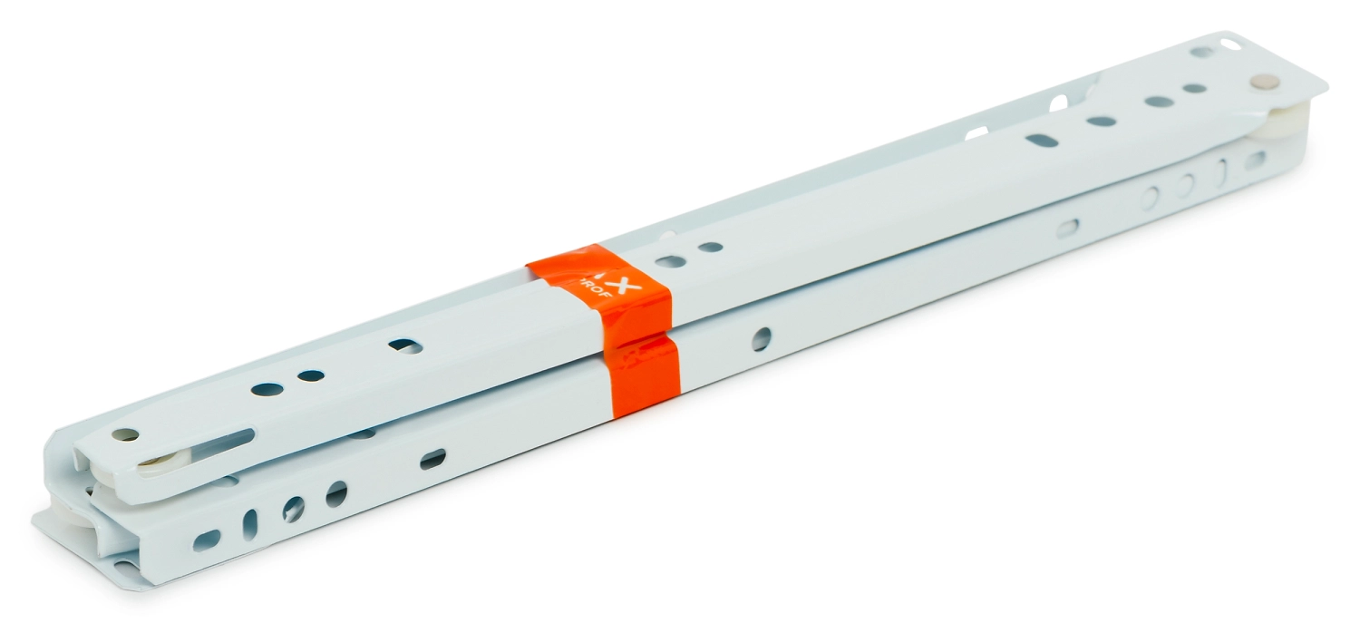 Направляющая мебельная роликовая LEMAX Prof NR-08-WT1-300 белый