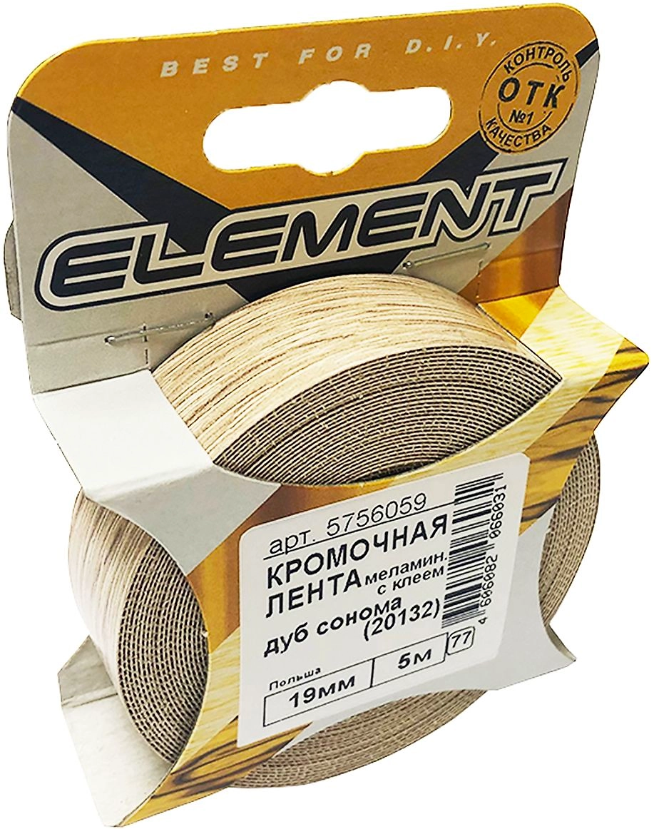 Кромочная лента для ЛДСП Element меламин 19x5000 мм дуб сонома