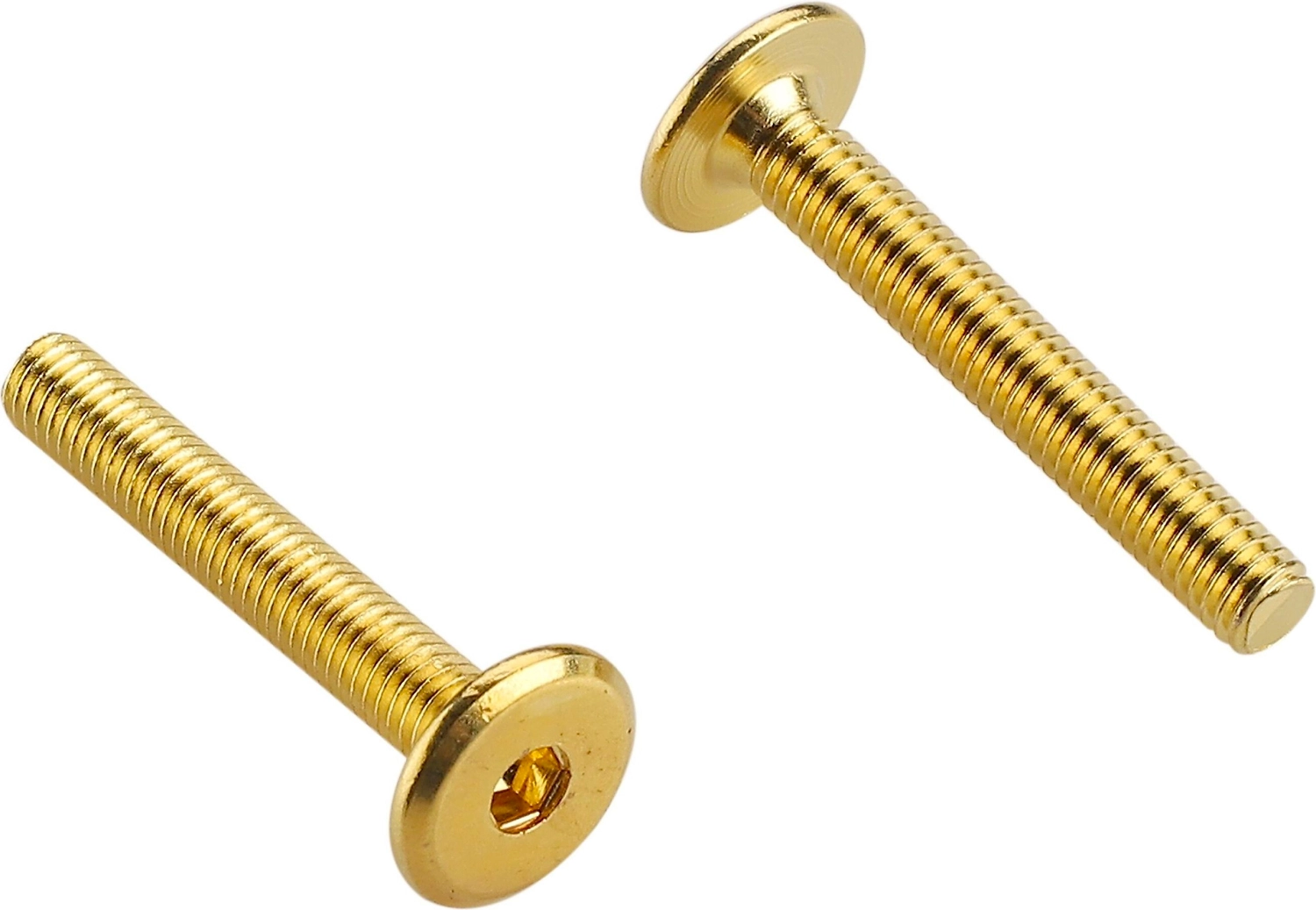 Винт мебельный с плоской головой латунированный М 6 х 70 мм 16 шт