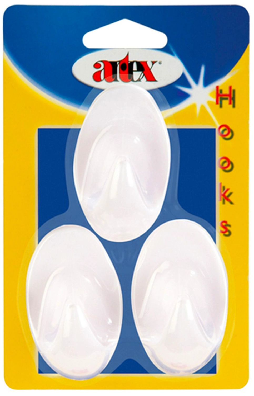 Крючки самоклеющиеся ARTEX 3 шт пластик