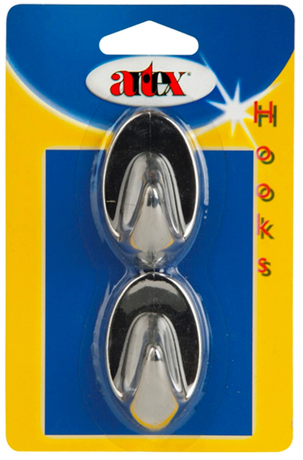 Крючки самоклеющиеся ARTEX 2 шт хром