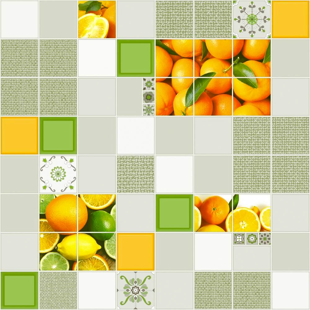 Виниловые обои Саратовские обои Aurora Оранж С31-657В-04 зеленые 0,53х10 м