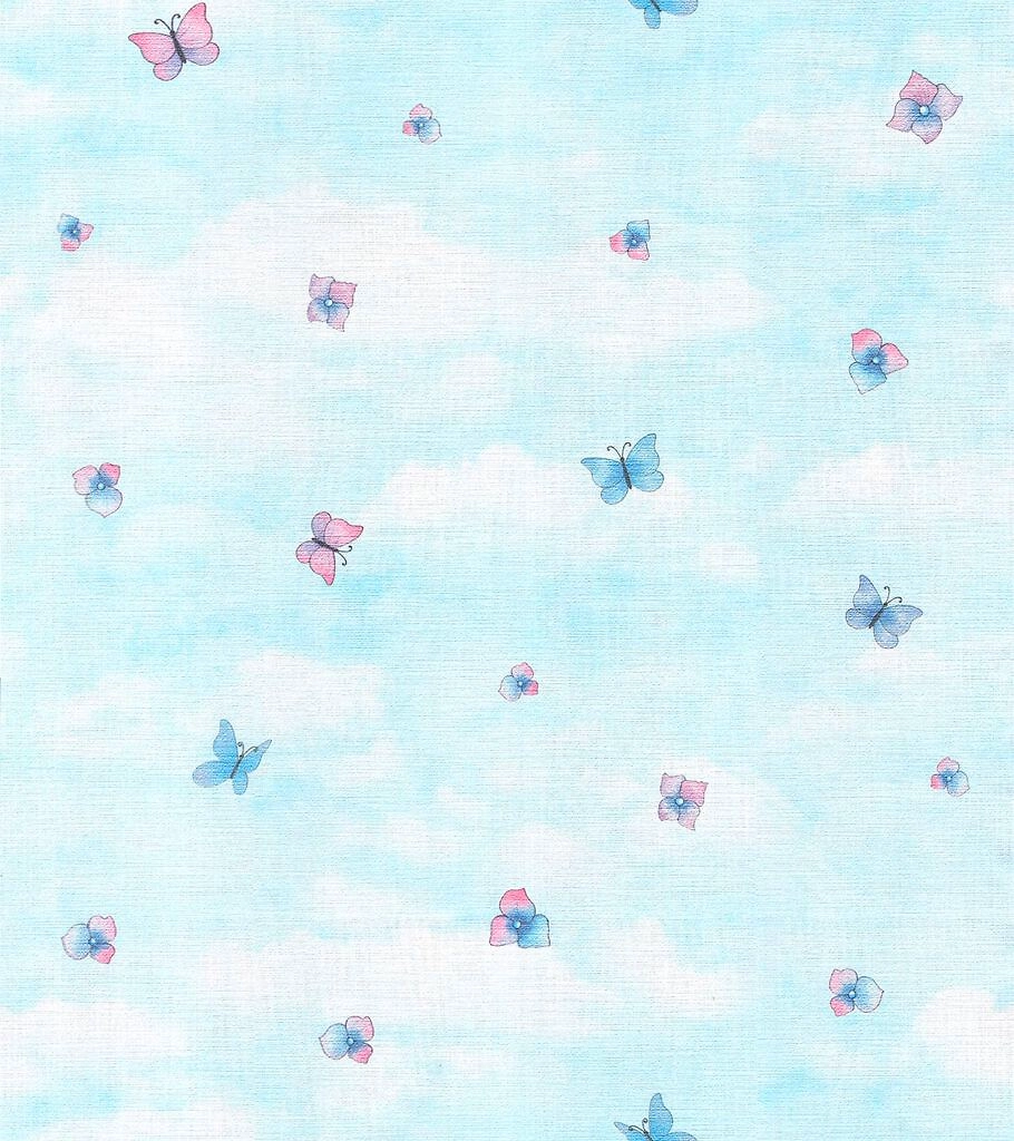 Бумажные обои Гомельобои Молодость Воздушный фон 81 голубые 0,53х10,05 м