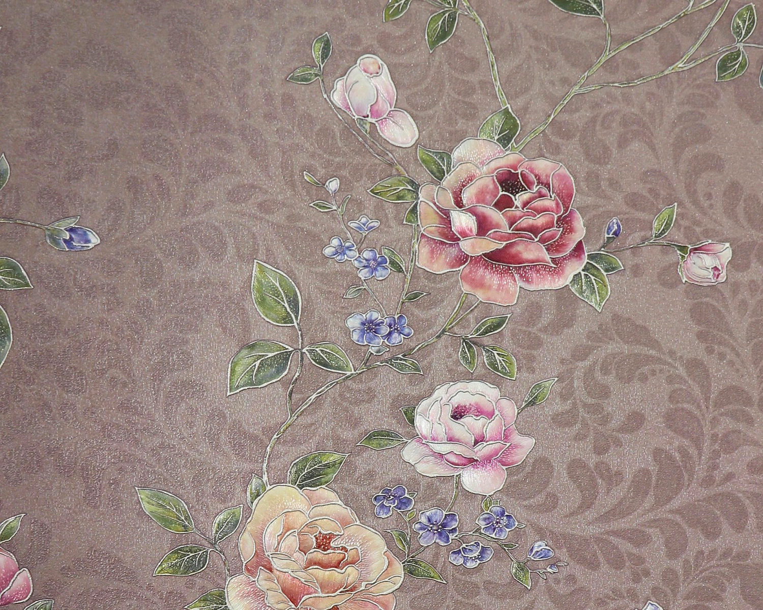 Виниловые обои Elysium Гармоника 84305 коричневые 0,53х10 м