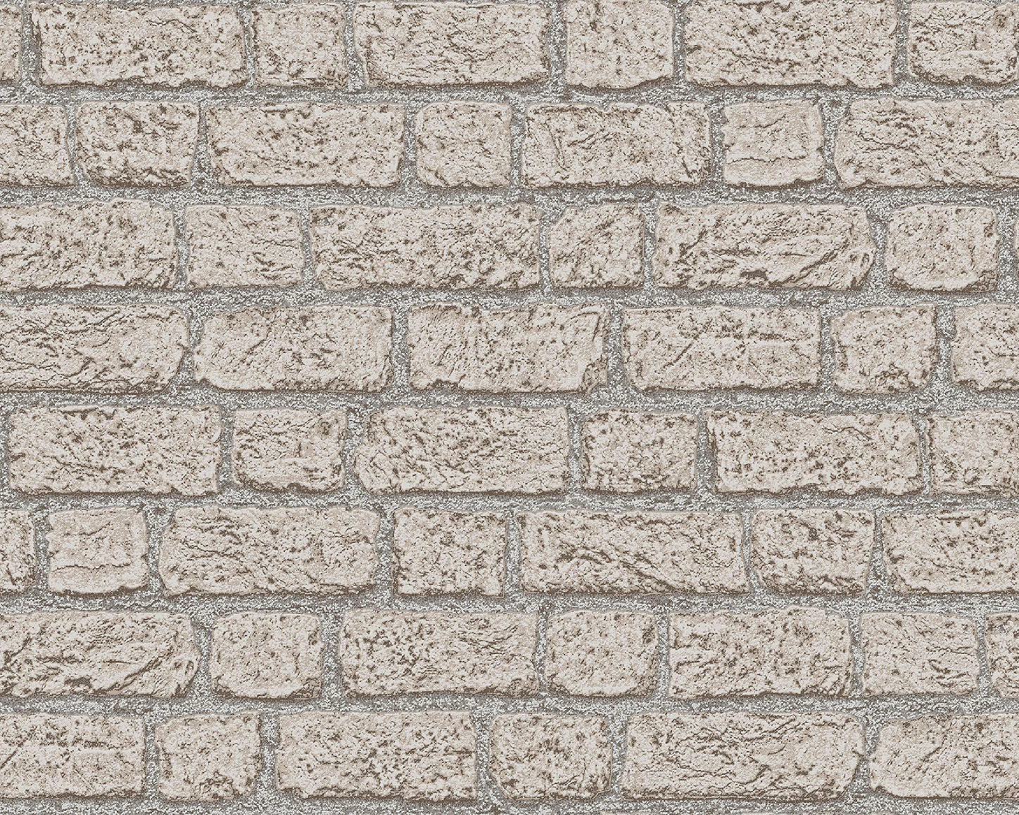 Виниловые обои BelVinil Кладка 61 бежевые 1,06х10 м