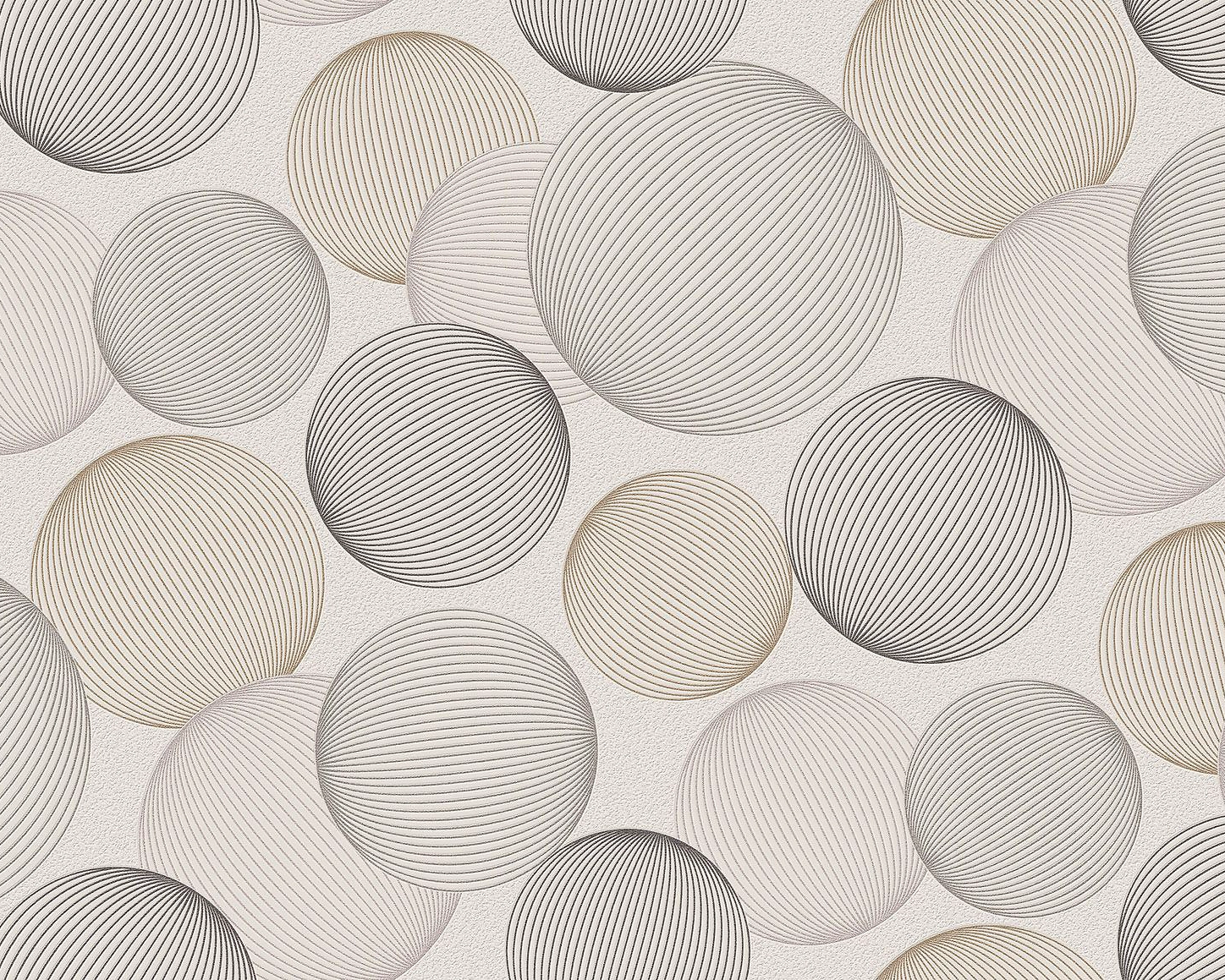 Виниловые обои BelVinil Шары 0329-12 серые 1,06х10 м