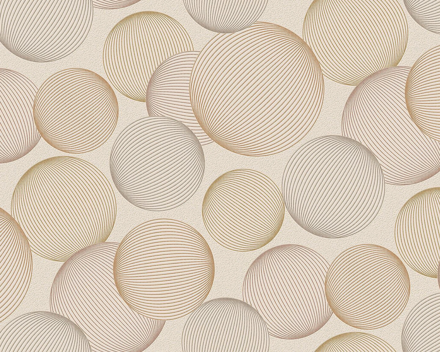 Виниловые обои BelVinil Шары 0329-61 бежевые 1,06х10 м