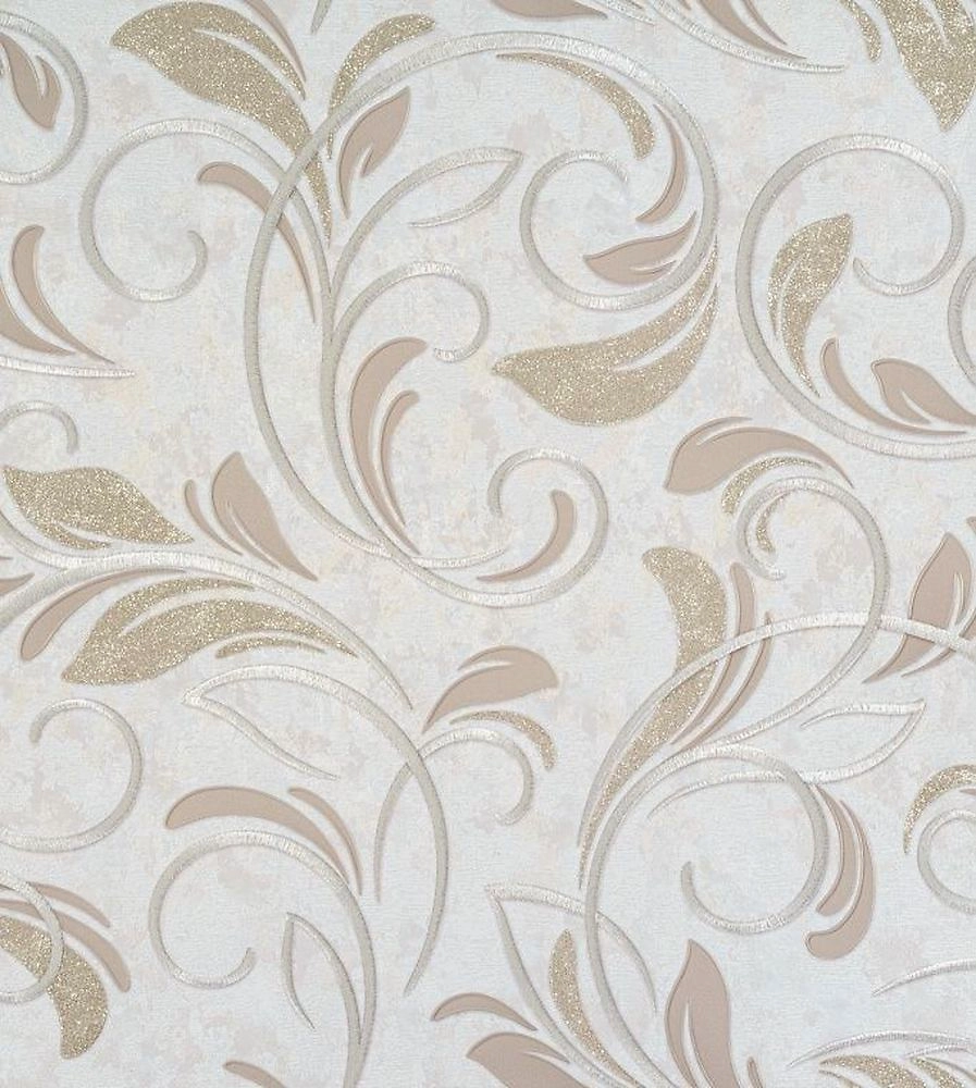 Виниловые обои АРТЕКС Кристэл 10544-02 бежевые 1,06x10,05 м