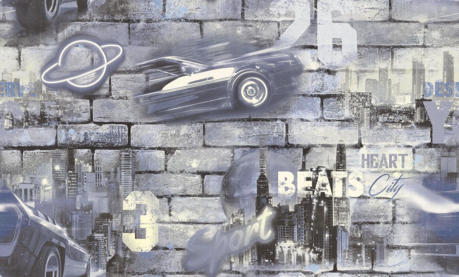 Виниловые обои HomeColor Pulse HC71616-41 1,06x10,05 м серые