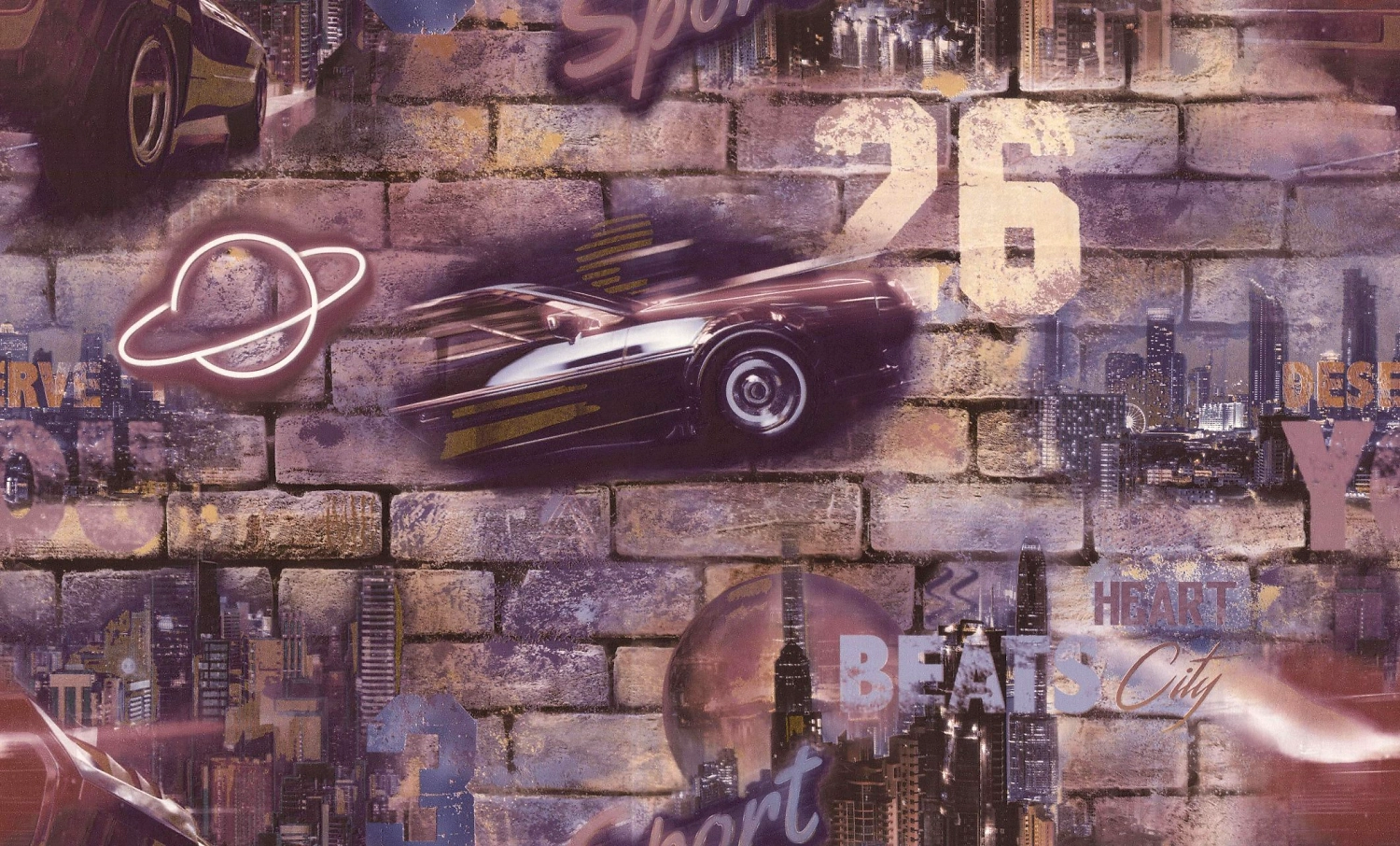 Виниловые обои HomeColor Pulse HC71616-86 1,06x10,05 м коричневый