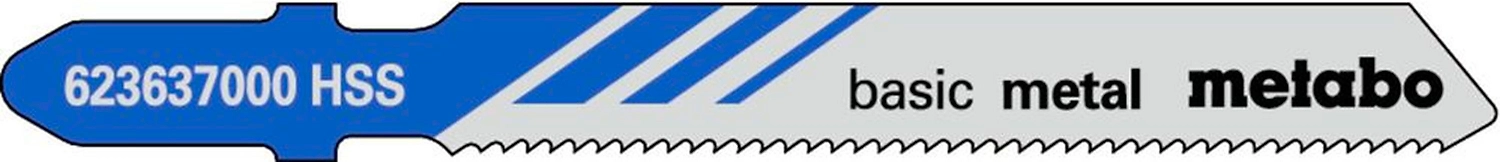 Набор пилок для электрического лобзика METABOT T118Aпо металлу 5 шт 