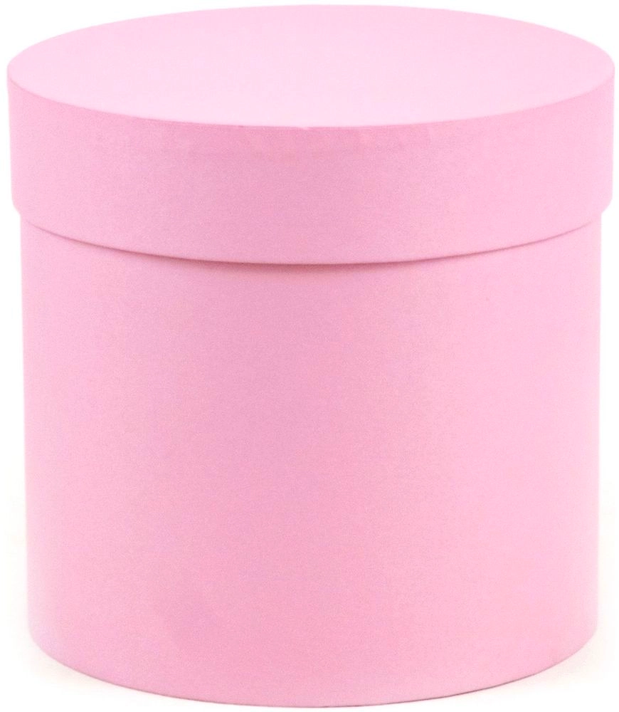 Подарочная коробка круглая розовая 15х15 см