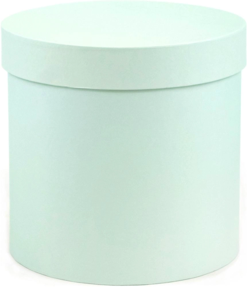 Подарочная коробка круглая мятная 20х20 см