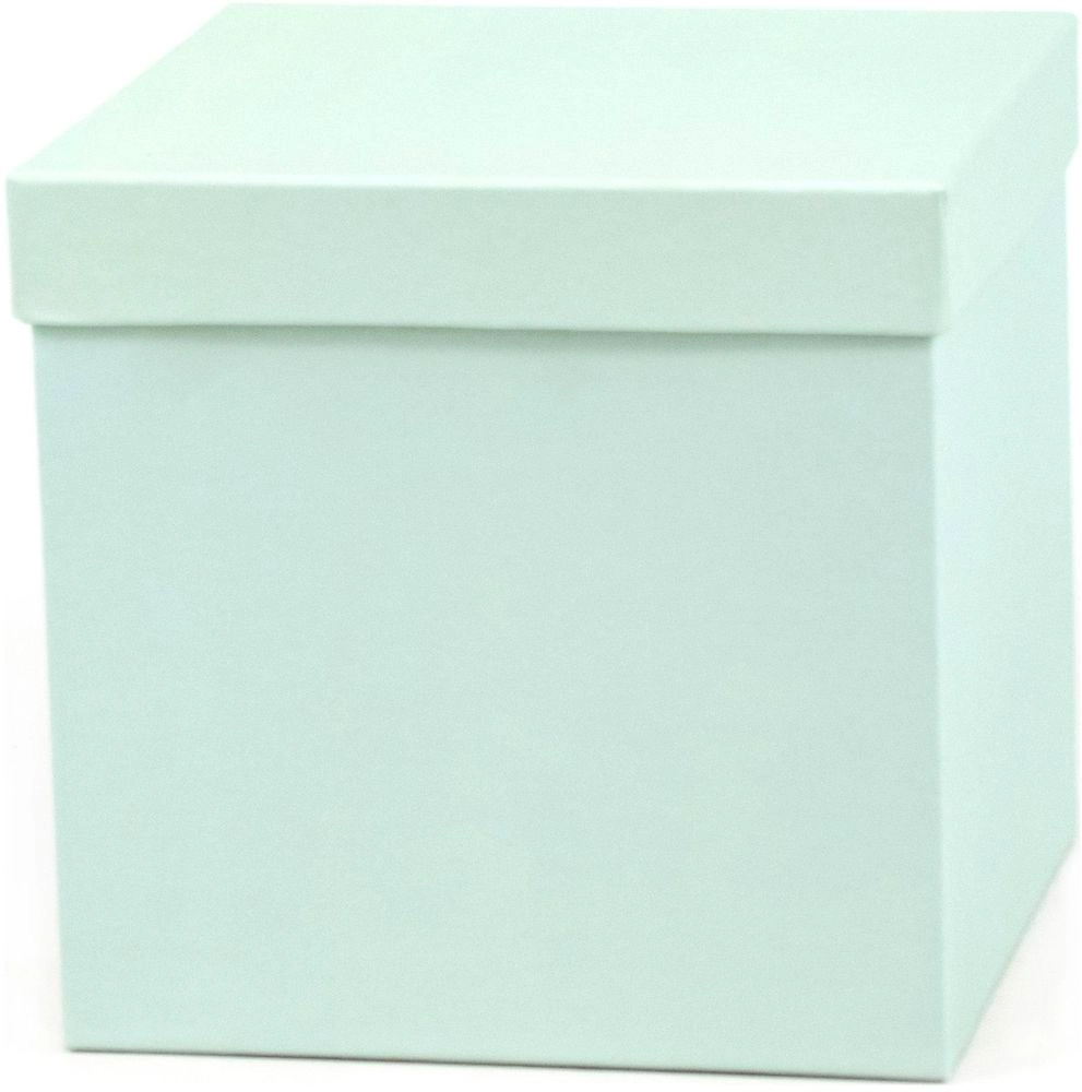 Подарочная коробка квадратная мятная 16х16 см