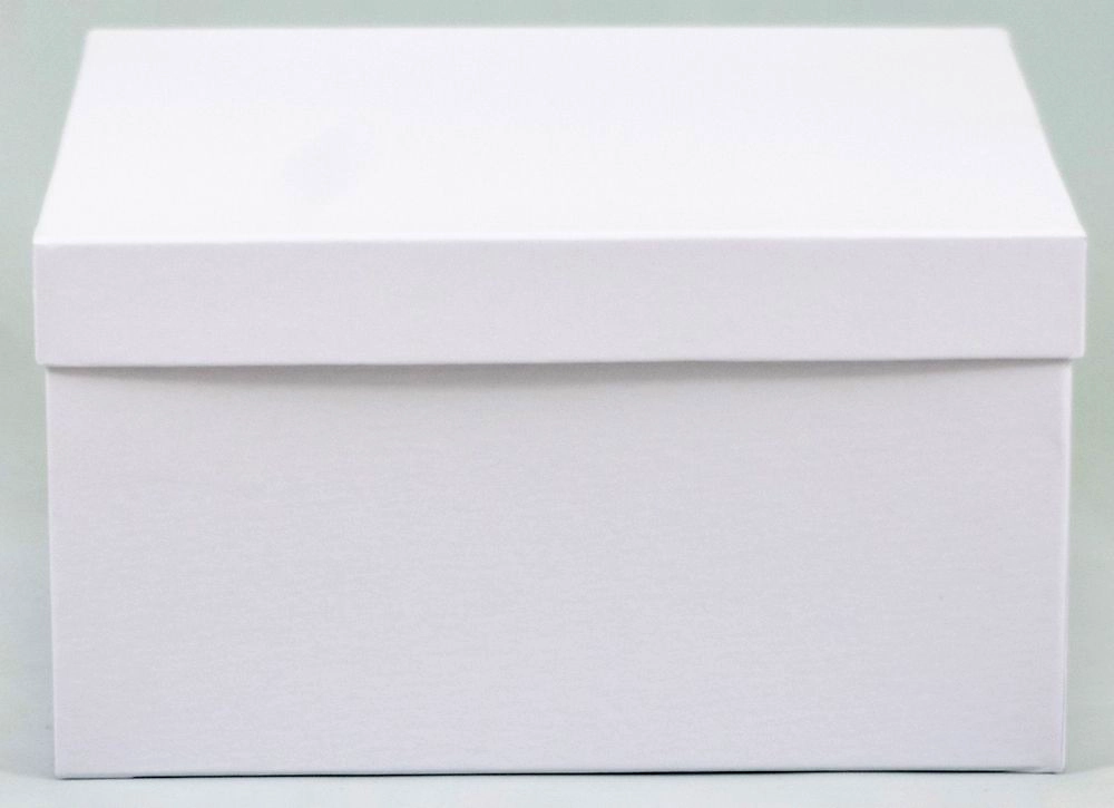 Подарочная коробка квадратная белая 22х12 см