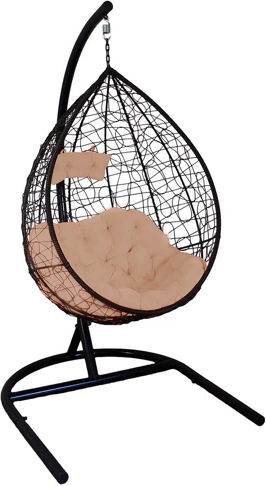 Кресло подвесное афины искусственный ротанг 200х80х86 см