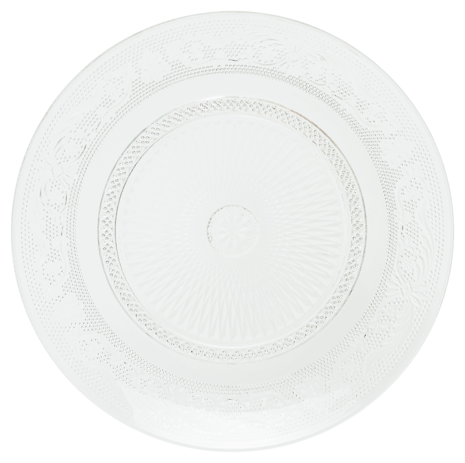 Тарелка стеклянная Relief 22 см