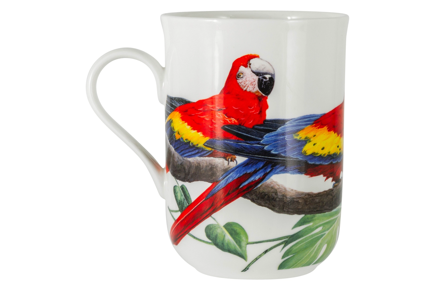 Кружка фарфоровая алый ара 300 мл 11х11 см