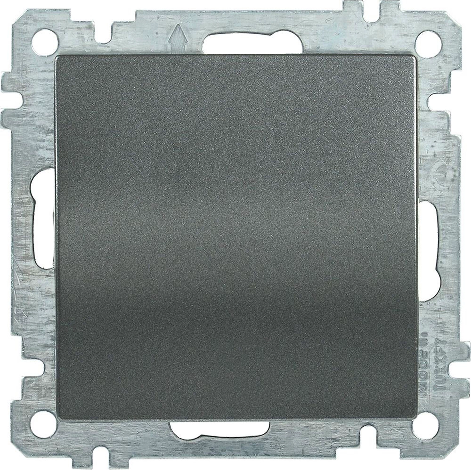 Выключатель IEK BOLERO ВС10-1-0-Б 1 клавиша с индикатором антрацит