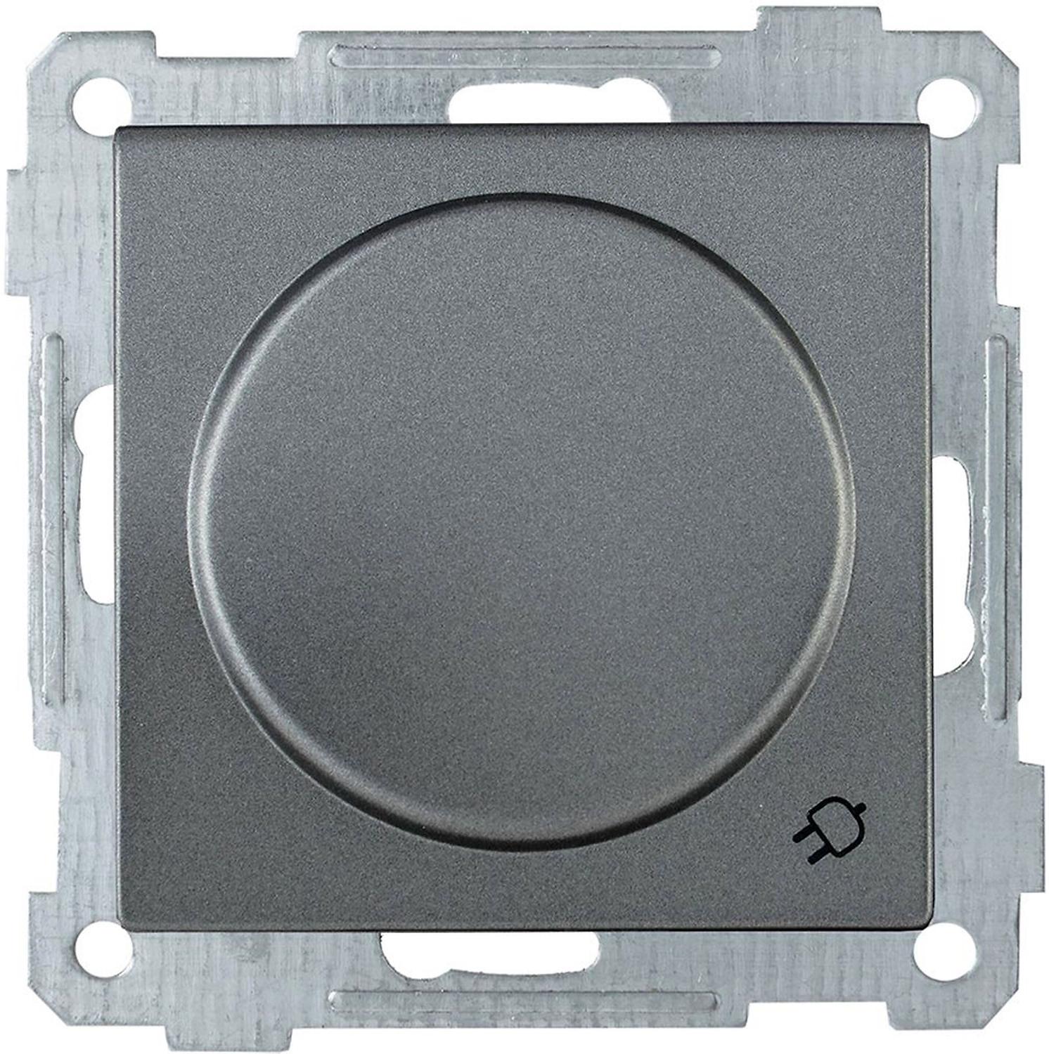 Розетка IEK BOLERO РС16-1-0-Б антрацит