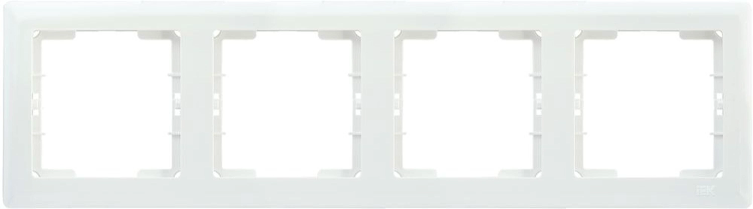 Рамка IEK BOLERO РГ-4-ББ 4 поста белый