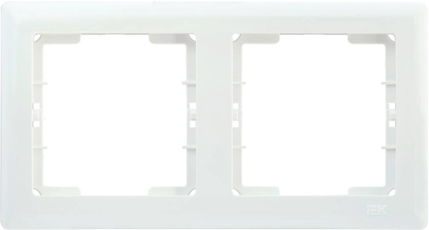 Рамка IEK BOLERO РГ-2-ББ 2 поста белый