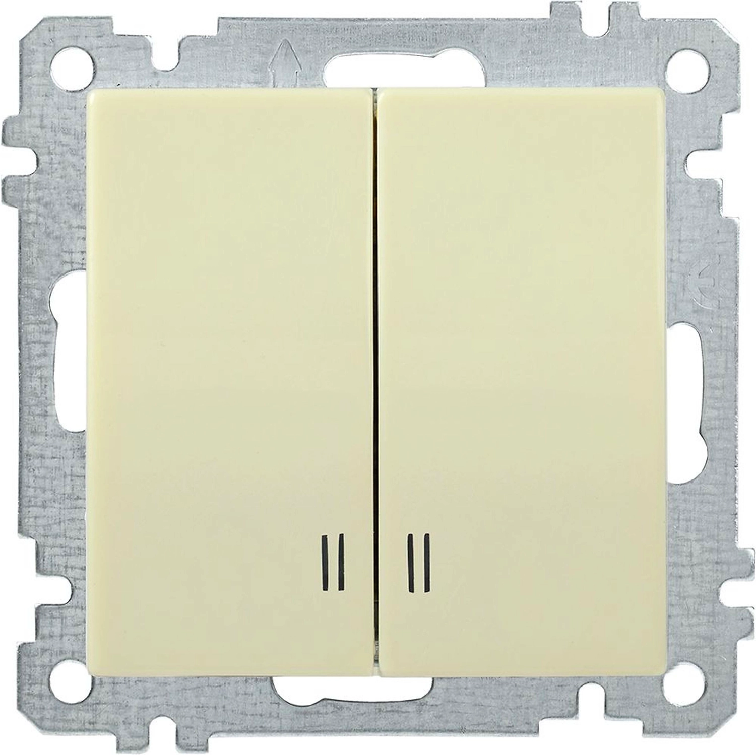 Выключатель IEK BOLERO ВС10-2-1-Б 2 клавиши с индикатором кремовый