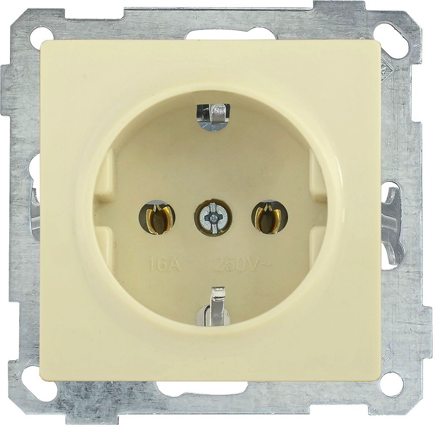 Розетка IEK BOLERO РС11-1-0-Б кремовый 