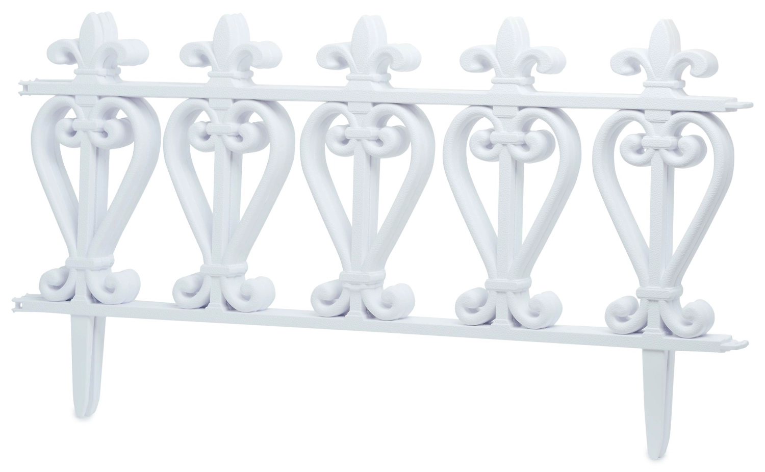 Ограждение садовое белое 3 шт 60,5х32,5 см