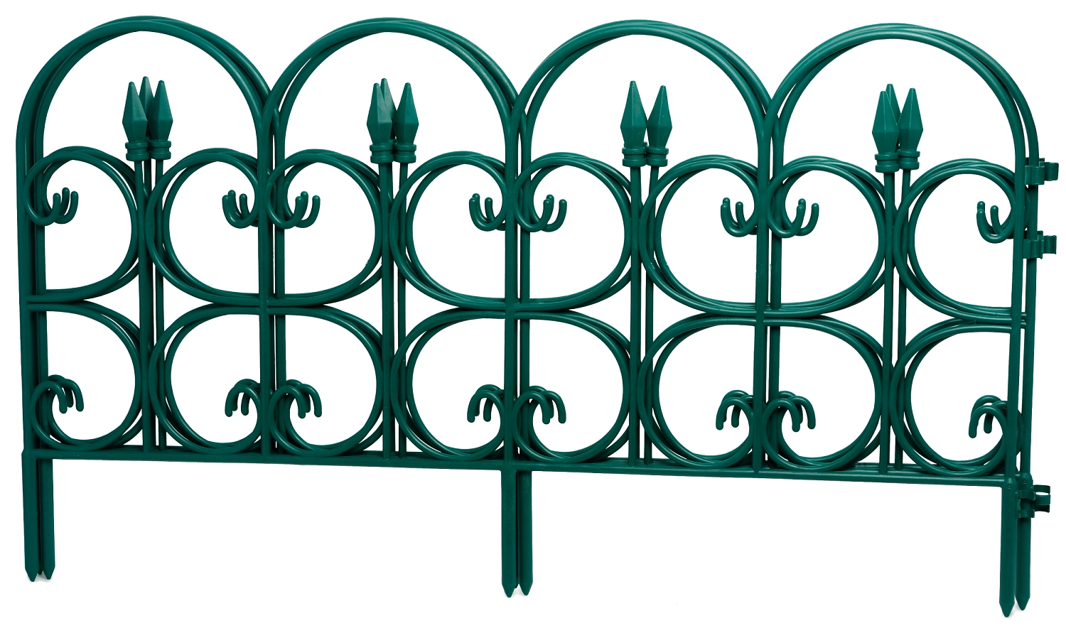 Ограждение садовое зеленое 3 шт 68,5х38,5
