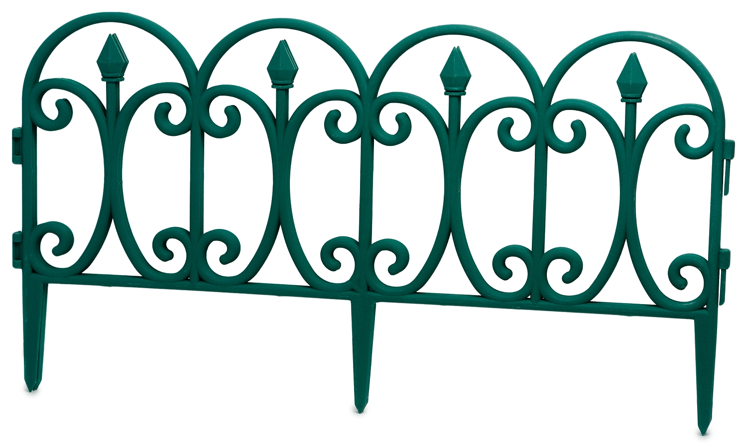Ограждение садовое зеленое 3 шт 60,5х33 см