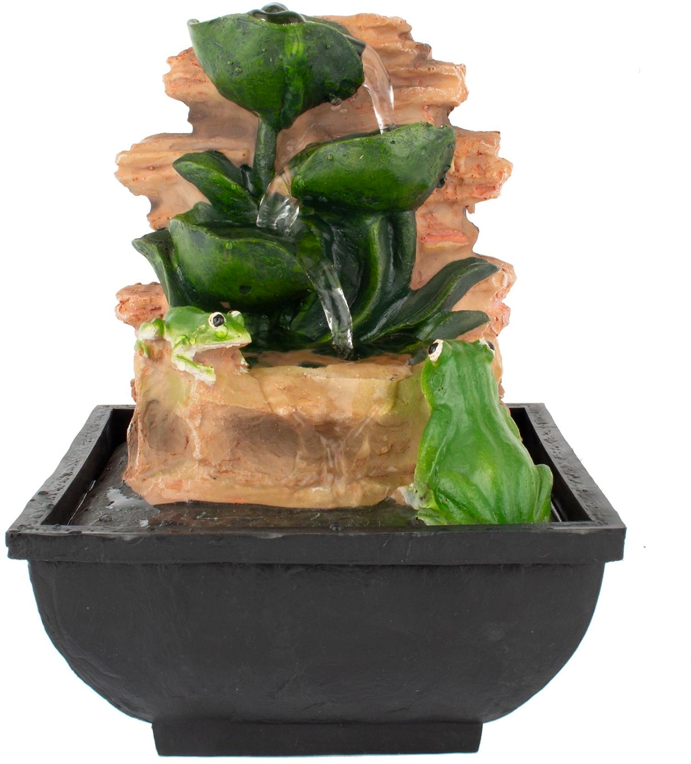 Фонтан комнатный GARDEN SHOW Водопад с лягушками 13,5х13,5х18,5 см