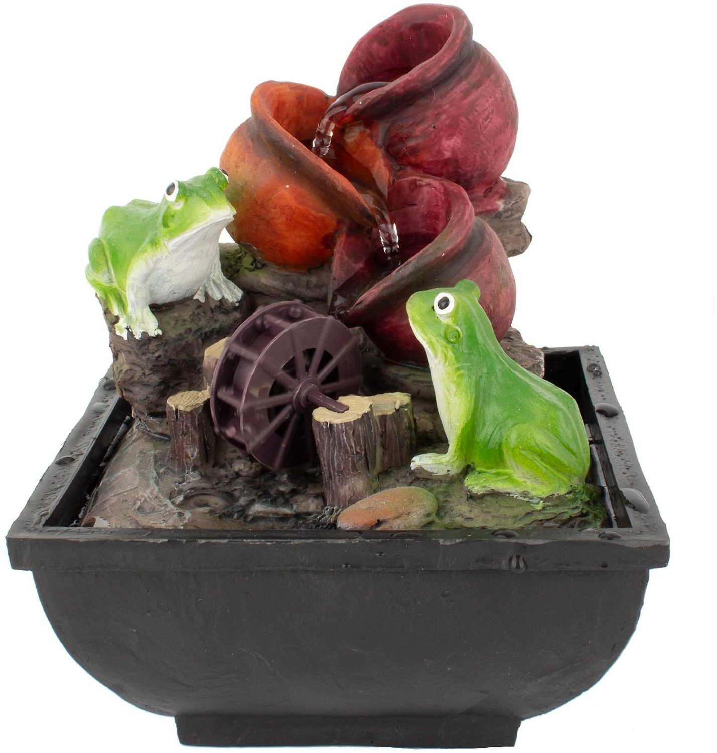 Фонтан комнатный GARDEN SHOW Лягушки с кувшинами 13,5х13,5х16,5 см
