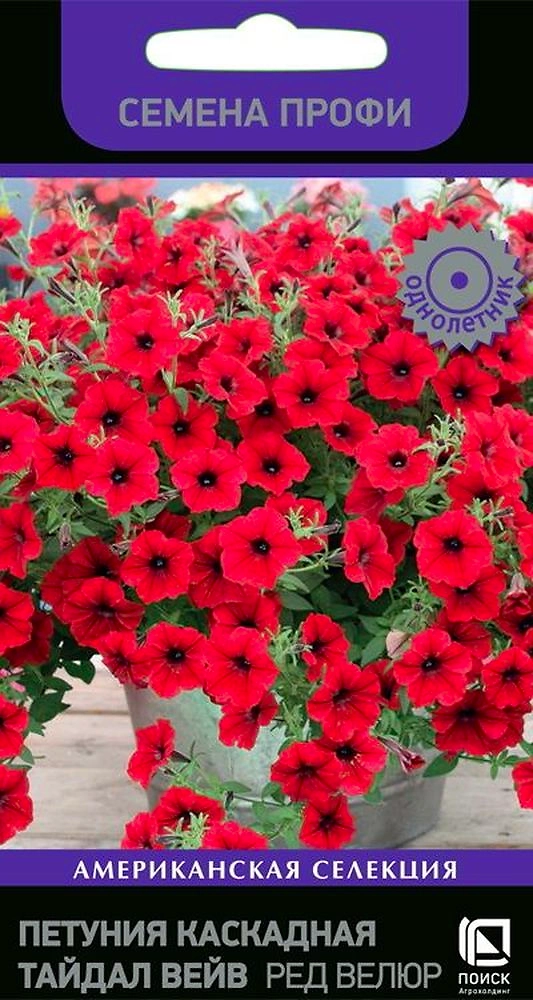 Семена Петунии Тайдел вейв ред велюр 5 шт
