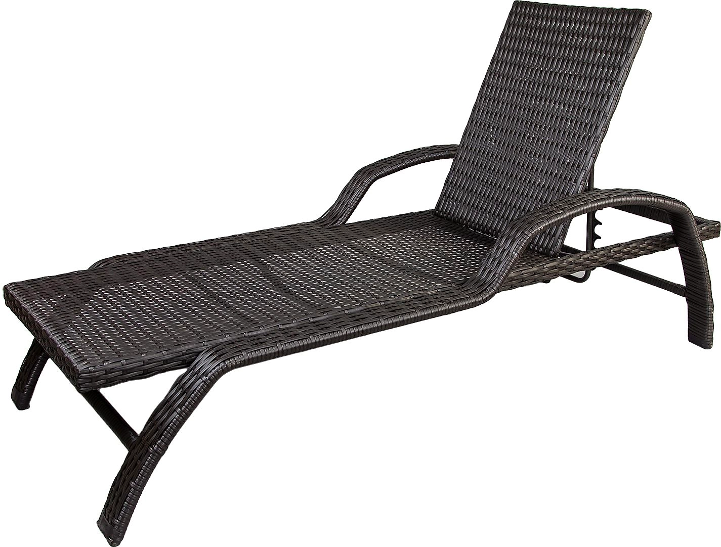 Шезлонг садовый оскар искусственный ротанг 196x77x54 см